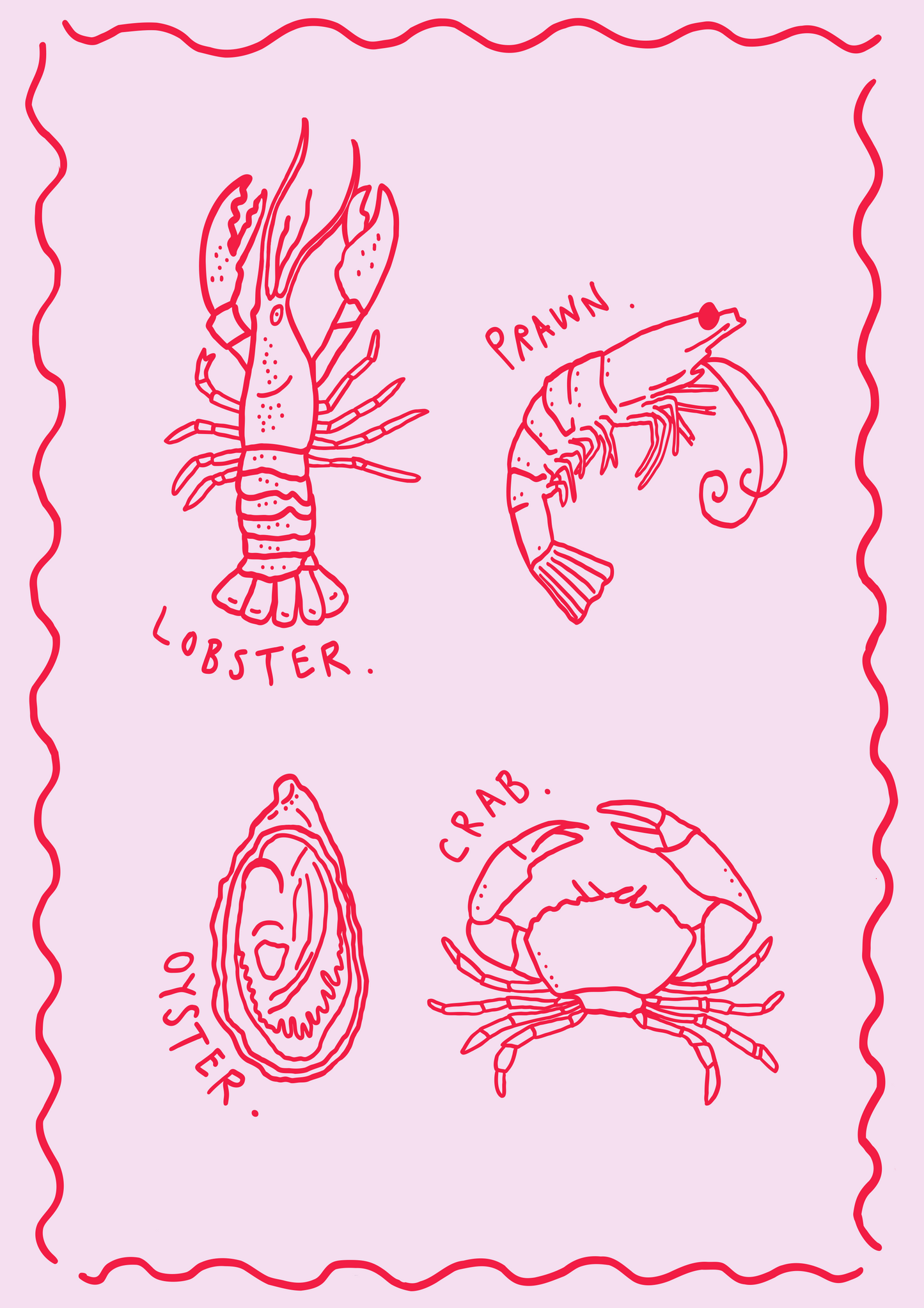 KITCHEN POSTER: Crustaceans